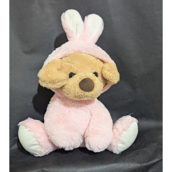Bee Happy Plush Dog In Pink Bunny Suit stuffed animal toy  10" - Picture 1 of 9